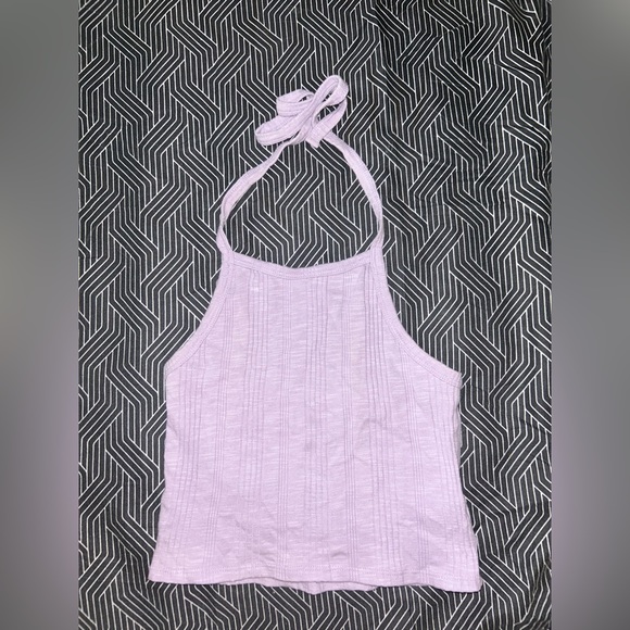 Aeropostal Ribbed Halter Crop Top - Picture 3 of 5